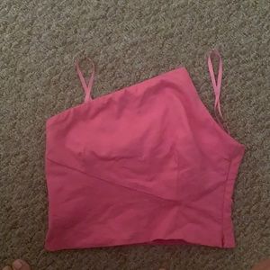 Superdown Quincy Strapless Top in Hot Pink